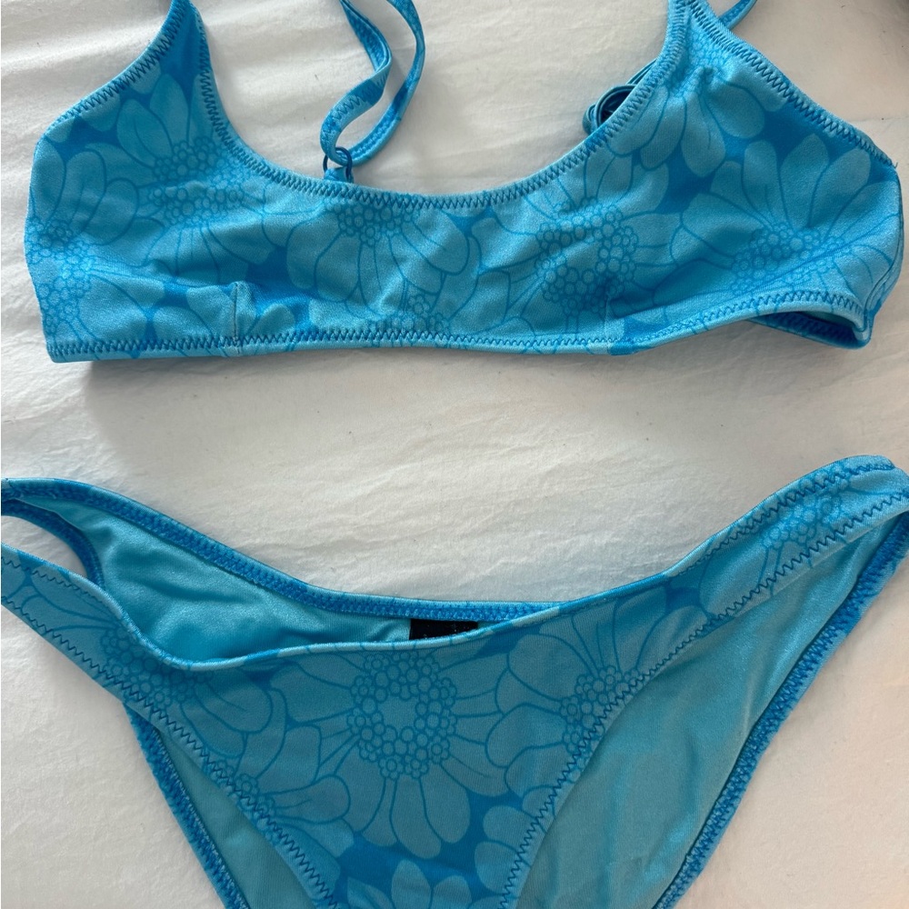 Blue Floral TRIANGL BIKINI SET!!
